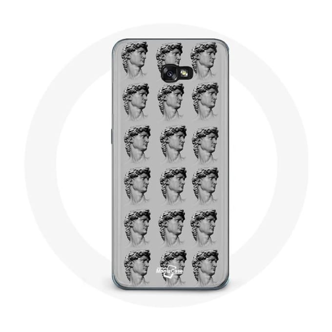 Case voor Samsung A5 2016 Standbeeld grijze achtergrond grijs