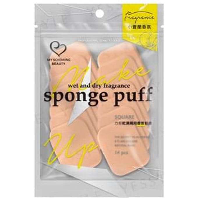 My Scheming - Square Wet & Dry Fragrance Sponge Puff 14 pcs