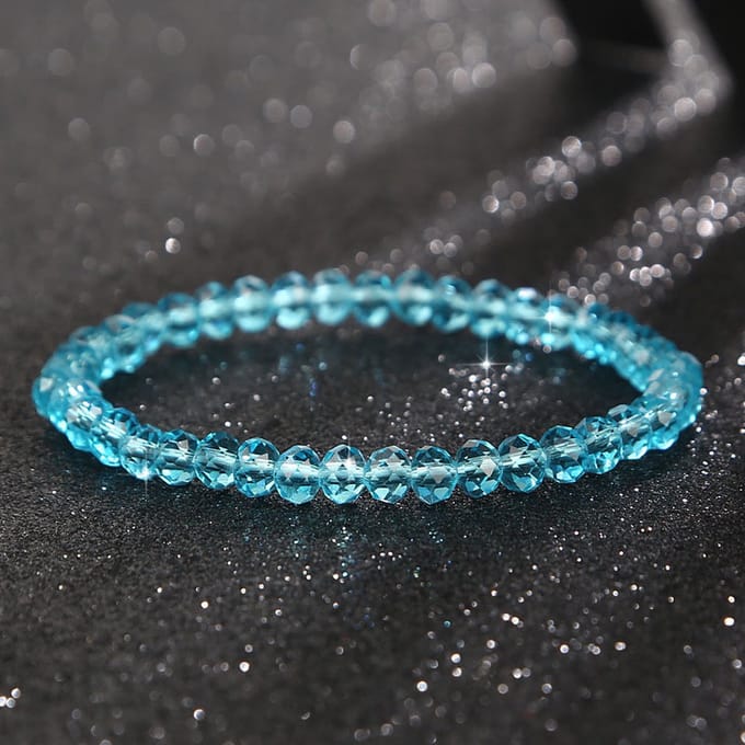 Sorprese armband - Vienna - blue - armband dames - elastisch - cadeau - Model S - Cadeau