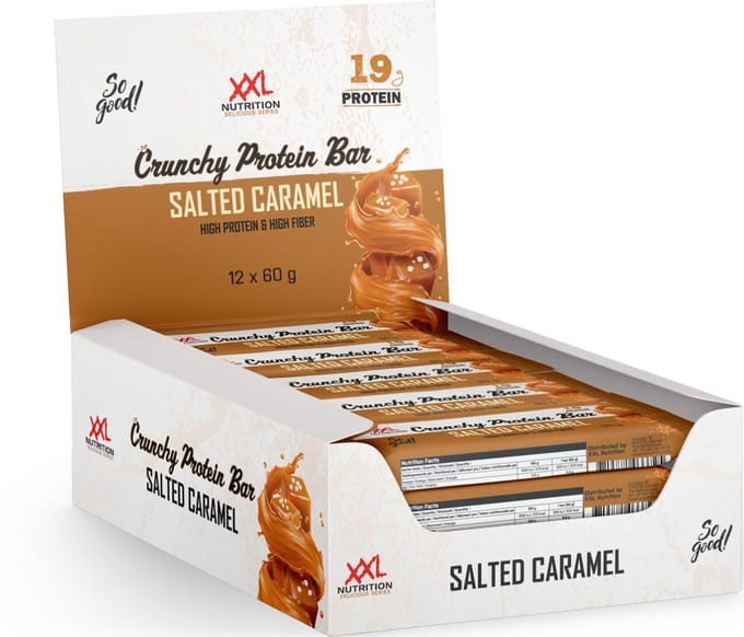 XXL Nutrition - Crunchy Protein Bar - Salted Caramel - Eiwitreep - 12 Stuks