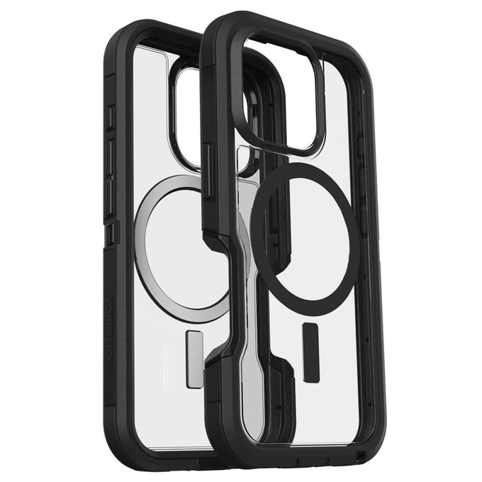 Otterbox Defender XT Backcover Apple iPhone 16 Pro Zwart, Transparant MagSafe compatible, Stootbestendig