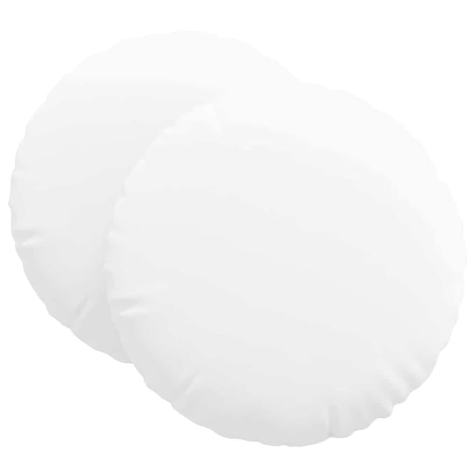 vidaXL - Zitkussens - 2 - st - Stof - Wit - Ø80 - x - 29 - cm