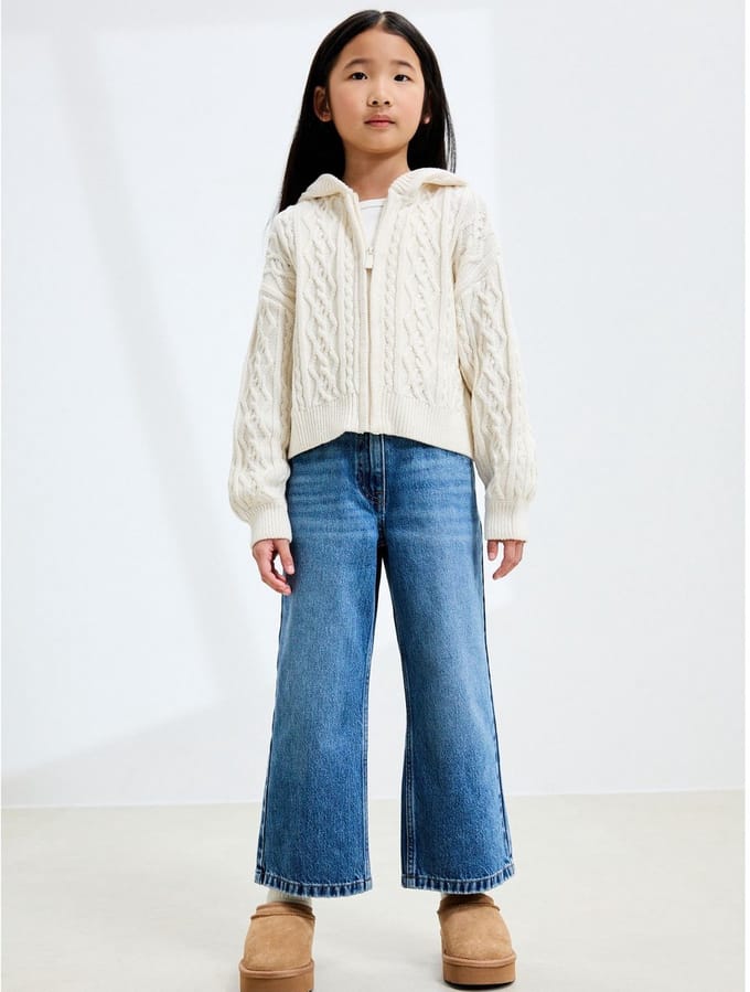Next - Meisjes - Jeans met wijde pijpen - Blauw