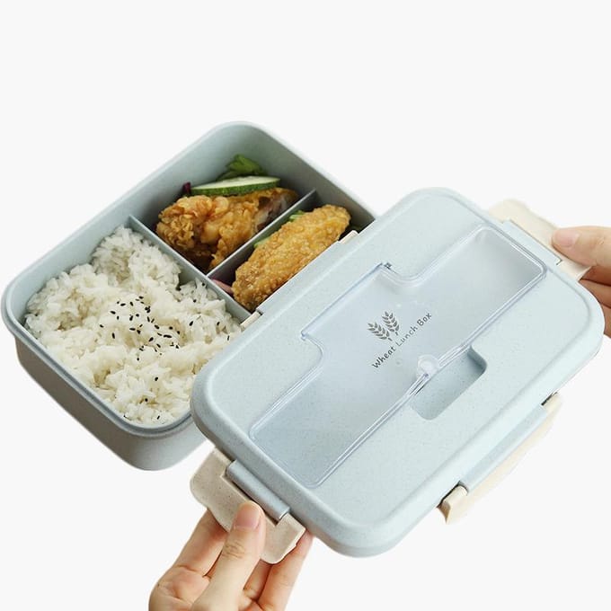 Magnetron Lunchbox Tarwestro Servies Voedselopslagcontainer Kinderen Kinderen School Kantoor Draagbare Bento Box roze