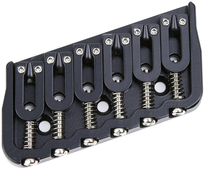 WSC Partsland 6-String Multi Scale Fixed Guitar Bridge - Gitaaronderdeel