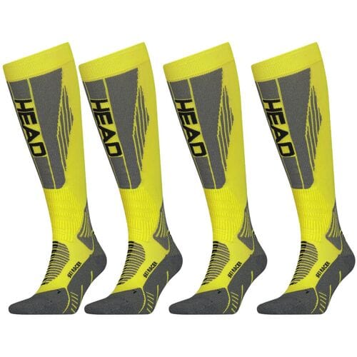 HEAD Skisokken Unisex Racer Kneehigh 4-pack Neon Yellow-35/38