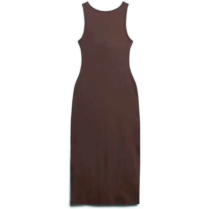 Superdry - Jersey midi-jurk met gedraaide achterkant - Dames - Jurken