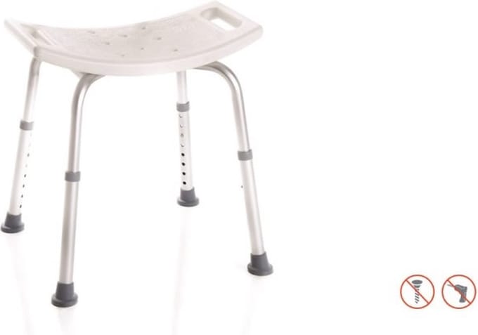 Moretti Douchekruk max 110 kg - Hoogte verstelbaar - Wit/Grijs