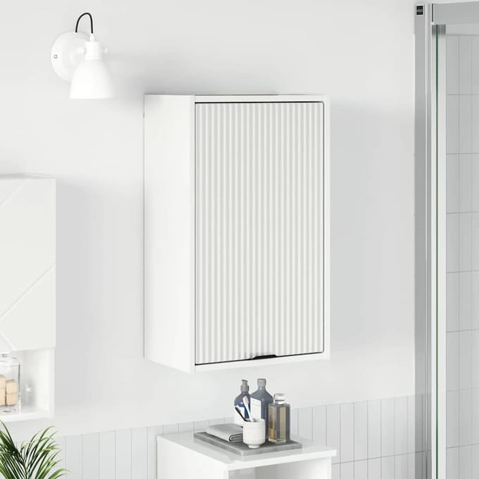 vidaXL - Badkamerkast - Hoogglans - wit - 39 - x - 23,5 - x - 65 - cm