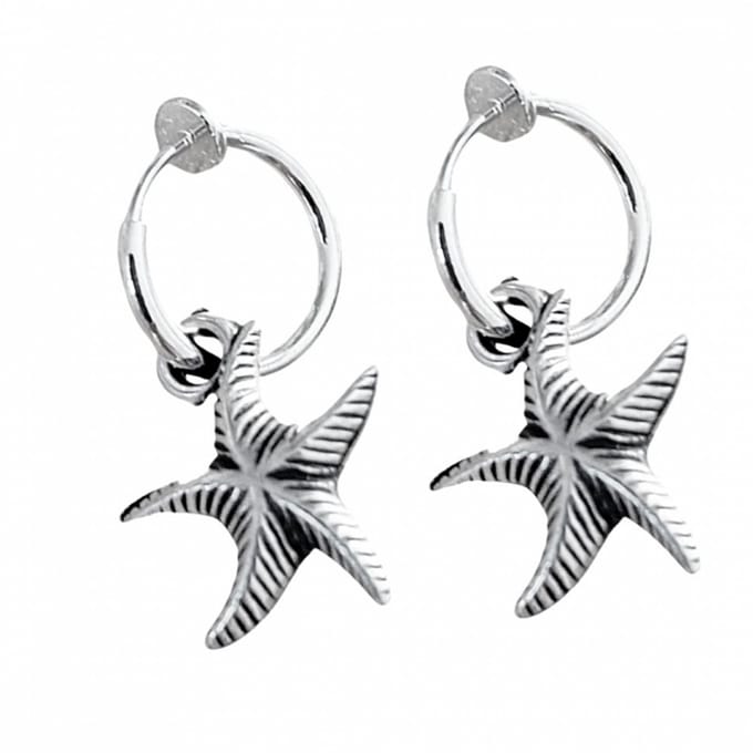 Klem oorringen-Zeester- geen gaatje- Charme Bijoux