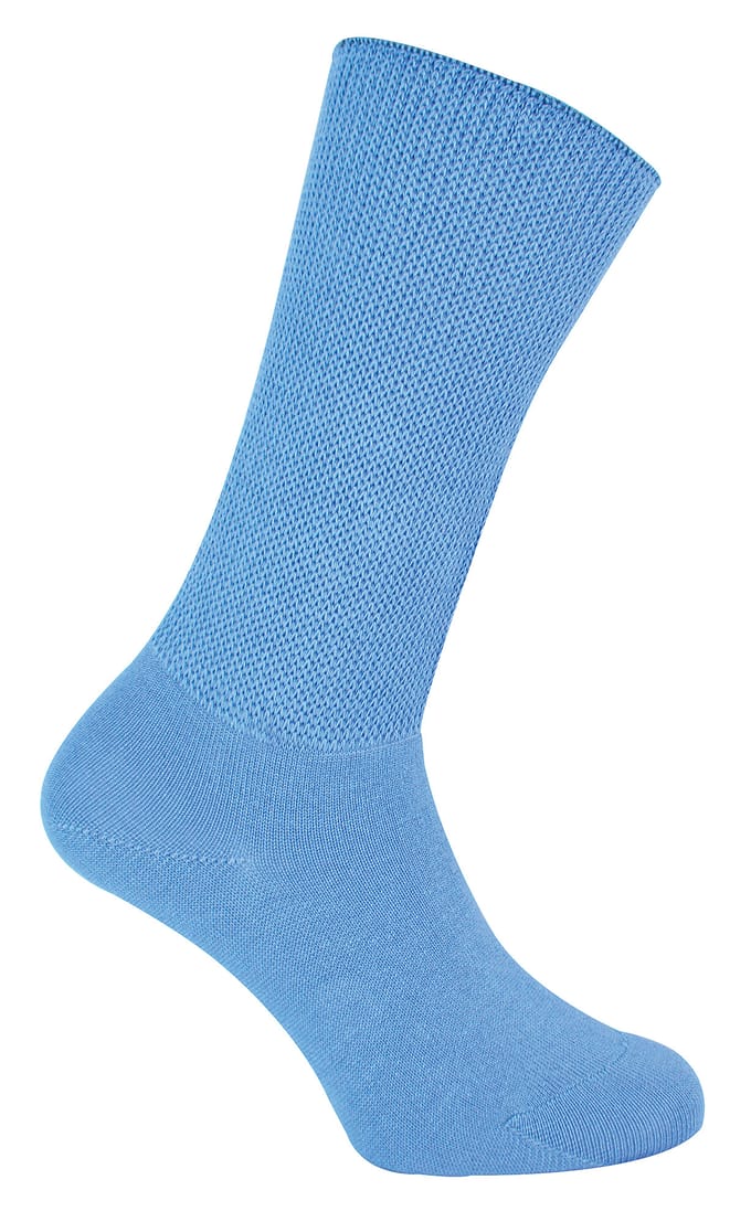 Dr.Socks - Extra brede bamboe oedeemsokken - Blauw