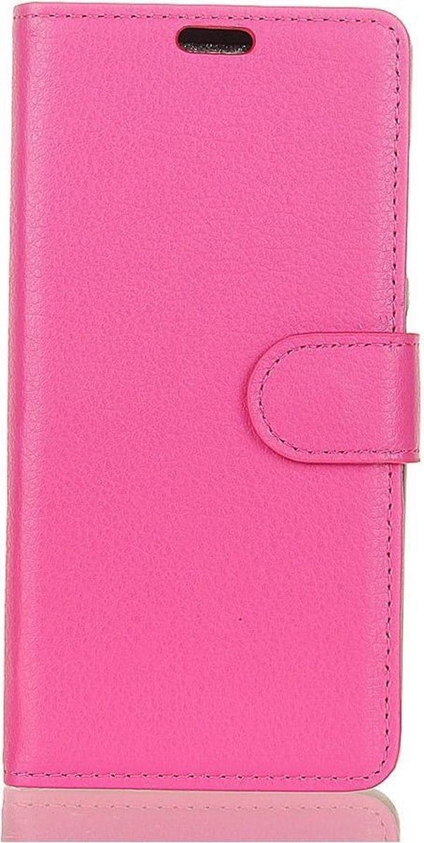 Shop4 - Sony Xperia XA2 Ultra Hoesje - Wallet Case Lychee Roze