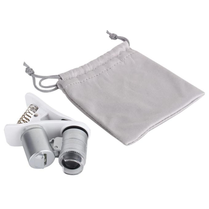 60X Vergrootglas Mobiele Telefoon Lens Camera LED Microscoop Vergrootglas met Clip Voor iphone