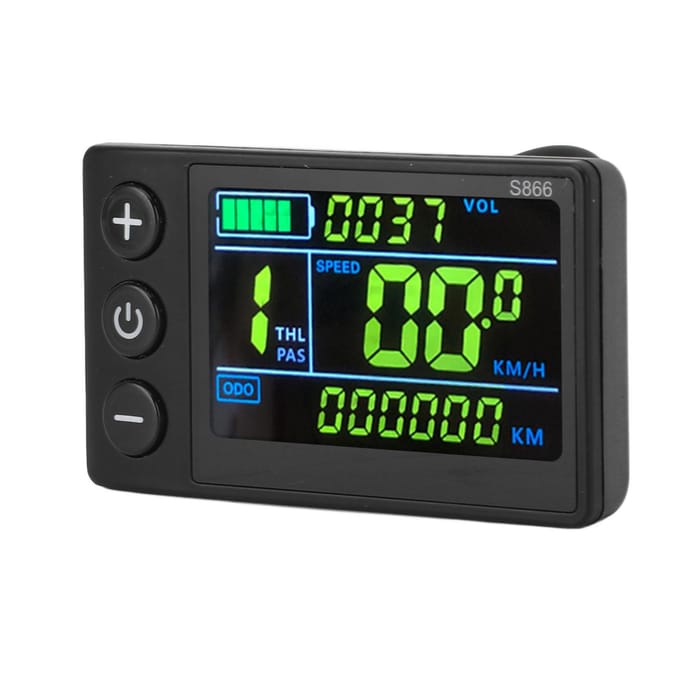 Elektrische Fiets LCD Display Waterdicht 5-pins Connector Achtergrondverlichting S866 Elektrische Scooter Computer Kleurenscherm black