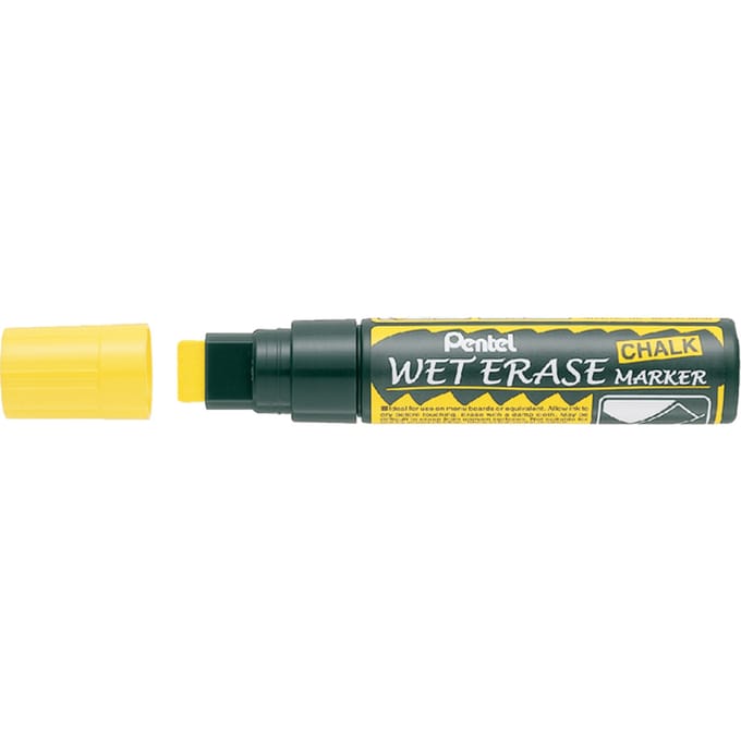 Viltstift Pentel SMW56 krijtmarker geel 8-16mm
