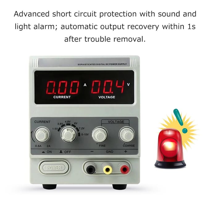Alimentation cc de banc, Variable 15V 2A, affichage numérique, commutation réglable, alimentation régulée EU Plug gris