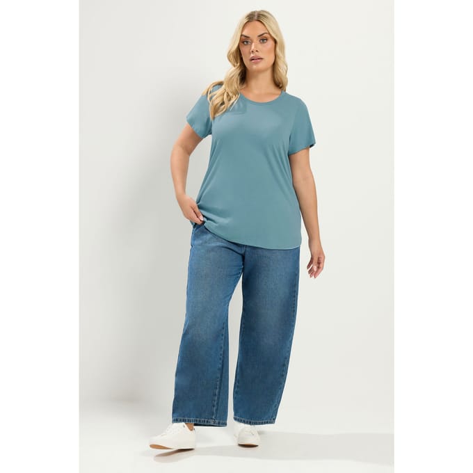 Yours Yourset 2Pack Blauwe En Grijze Core Basic Tshirtssize 40