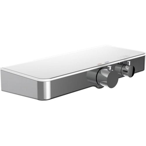 SCHÜTTE Ocean Thermostatische Douchekraan met glazen Planchet - 150 mm Hartafstand - Chroom & Wit