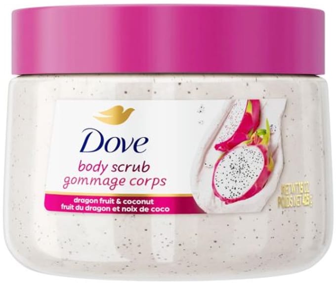 Dove Body Scrub - Dragon Fruit & Coconut Cream - Moisturize, Exfoliate & Deeply Nourishing 444ml