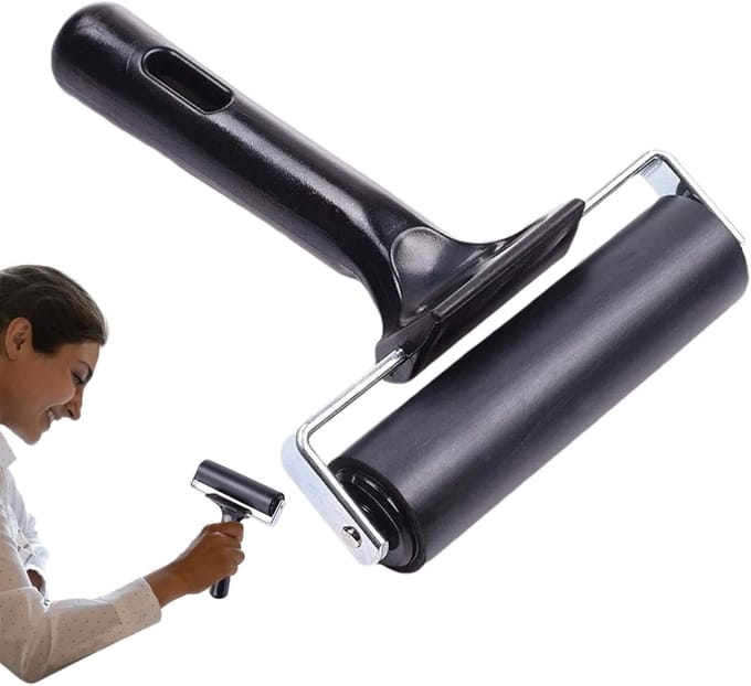 Printmaking Brayer Roller - Inktroller Rubber Roller - Kunst en Ambachten - Gelijkmatige Inktverspreiding - 10 cm - Niet gespecificeerd