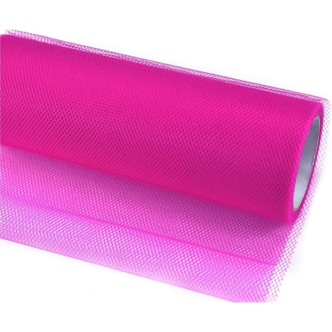 Tule op rol Fuchsia 9 meter x 15 cm tulestrik