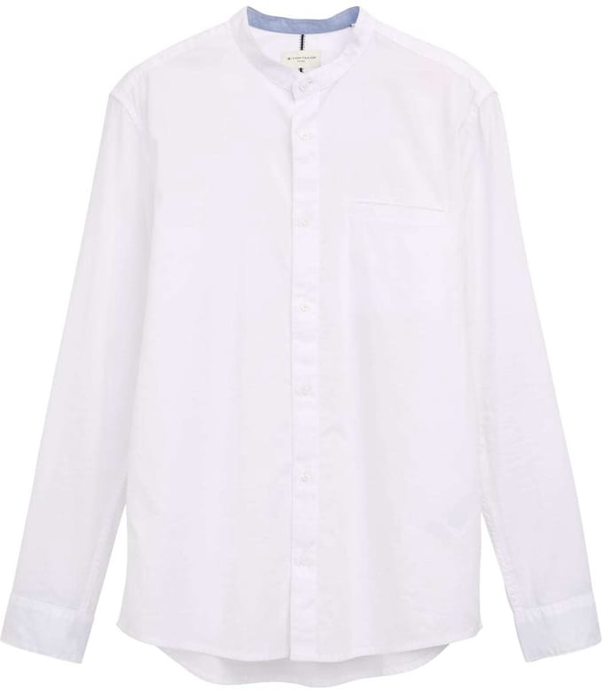 Tom Tailor - Aansluitend Oxford overhemd met borstzak - Maat XXXL - White
