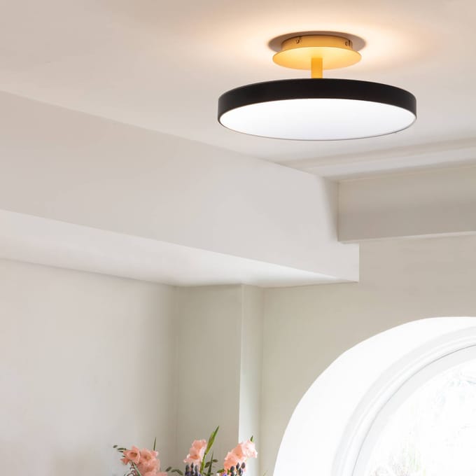 UMAGE LED plafondlamp Asteria UP PLUS, zwart, Ø 43 cm, CCT