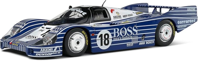 Gedetailleerd Schaalmodel Auto 1:18 Porsche 956 LH Raceauto Zwart