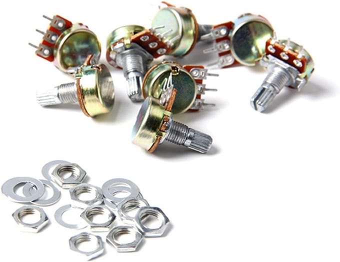 10 Stuks Lineaire Taper Potentiometers 10K Ohm B10K Drie-Pin Rotatieknoppen