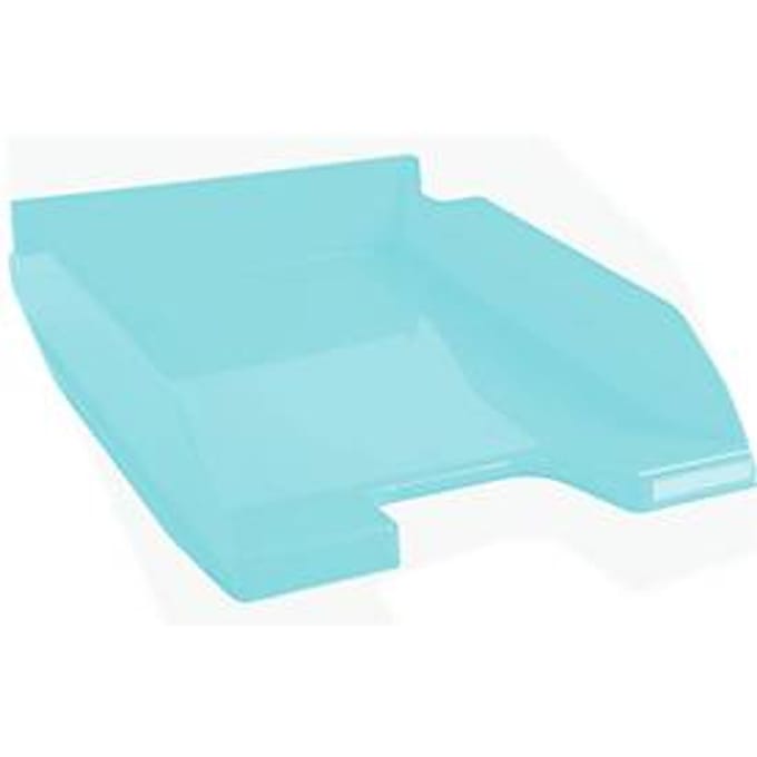 Exacompta COMBO MIDI Aquarel brievenbakje, voor documenten in A4+ formaat, stapelbaar, etikethouder, kunststof, pastelgroen