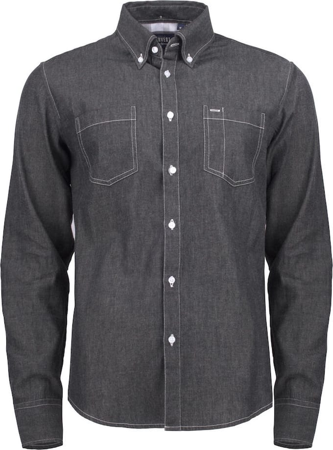 James Harvest HEMD JUPITER 2113035 - denim zwart - L