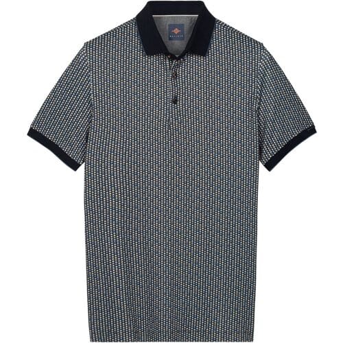 Baileys Polo Allover 3D Abstract Pattern Indigo Blauw / male