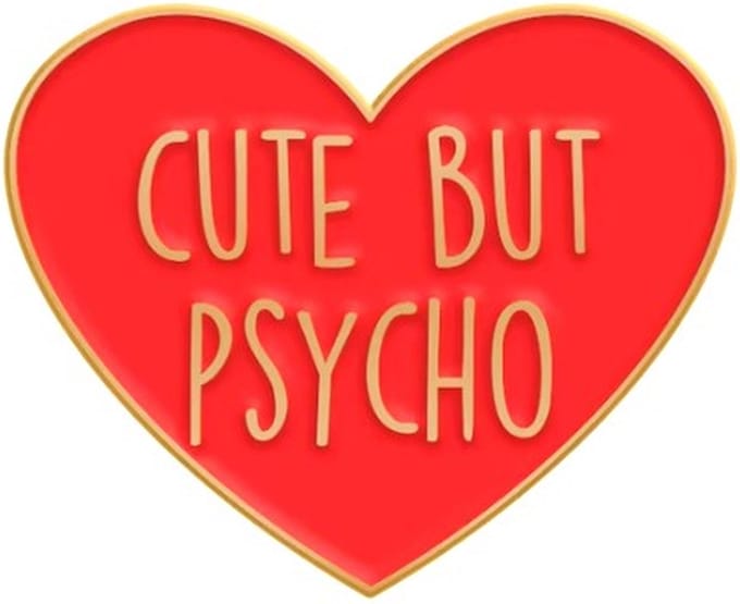 Pin Broche - enamel pin - kledingspeld - Cute but psycho