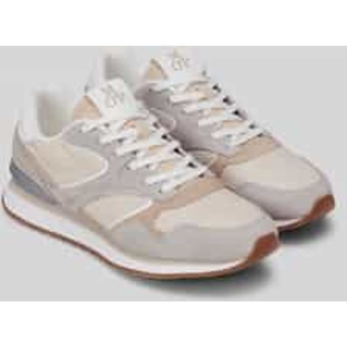 Low top sneakers van leer en gerecycled polyester model 'MAXIMA'