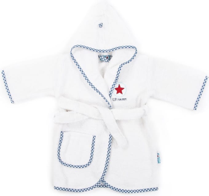 Lief Lifestyle! Baby Badjas Wit 0-1 jaar - Boy
