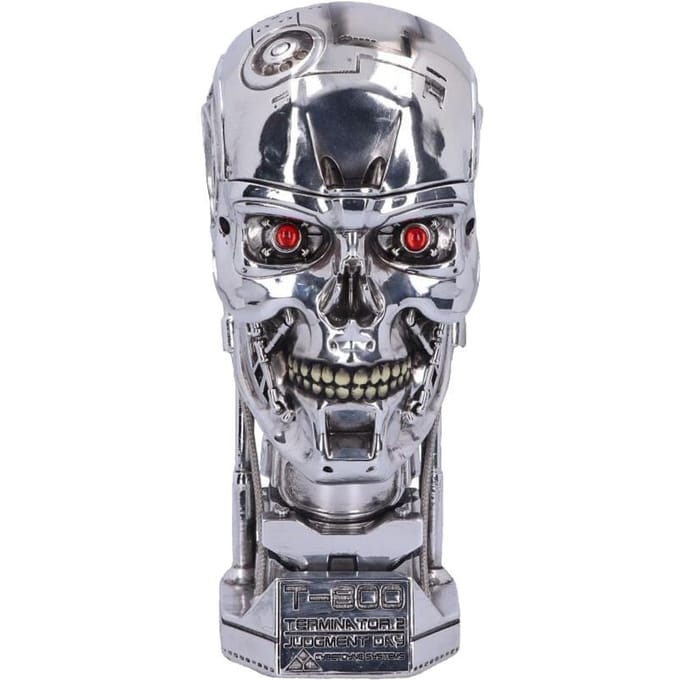 Terminator - Gothic Decoratieve Artikelen - Nemesis Now - 2 - T-800 Head Box - voor Geen - zilverkleurig