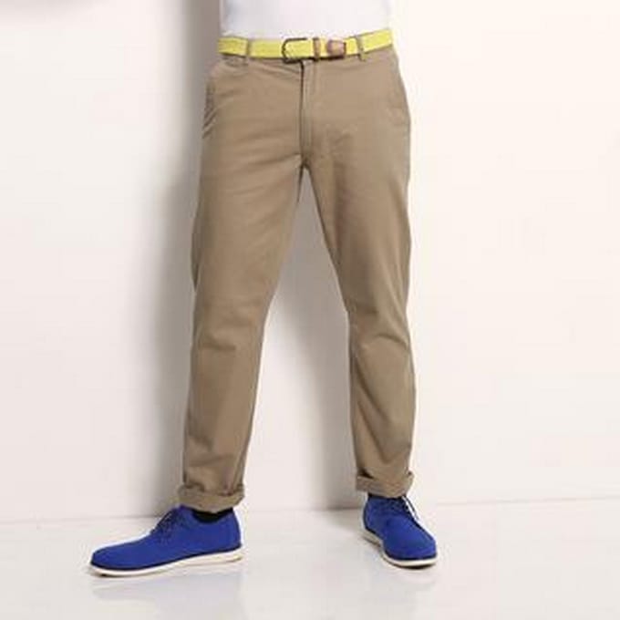 Asquith & Fox Heren Klassieke Casual Chinos/Trousels (Khaki)