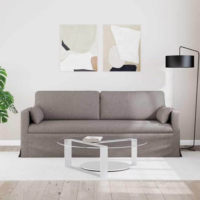 vidaXL - Bank - Taupe - 198 - x - 78 - x - 80 - cm - Stof