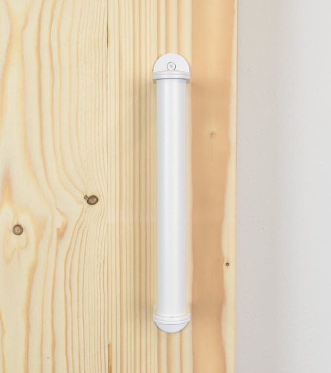 Barnwoodweb deurgreep Ottawa wit gepoedercoat staal 32x254 mm