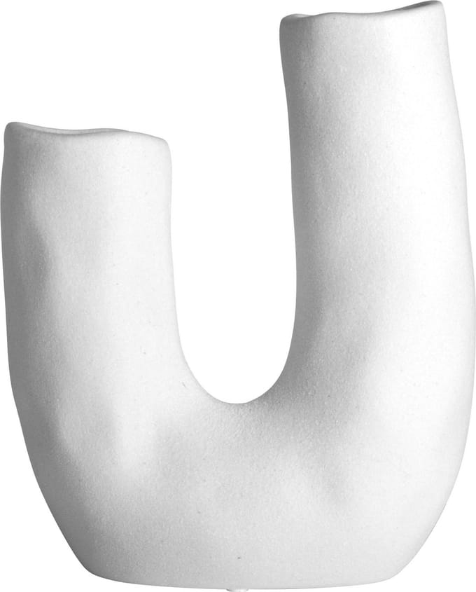 Gusta - Vaas in U-vorm 'Uvana' (Wit)
