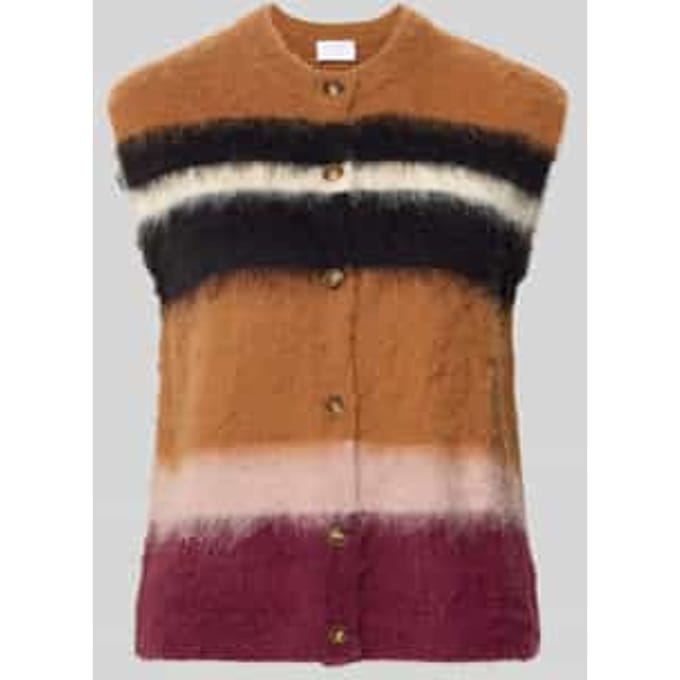 Regular fit mouwloos vest met ronde hals