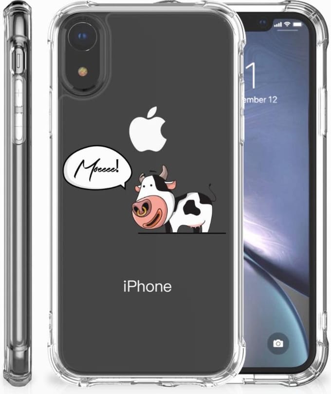 Apple iPhone Xr Stevig Bumper Hoesje Cheeky Cow