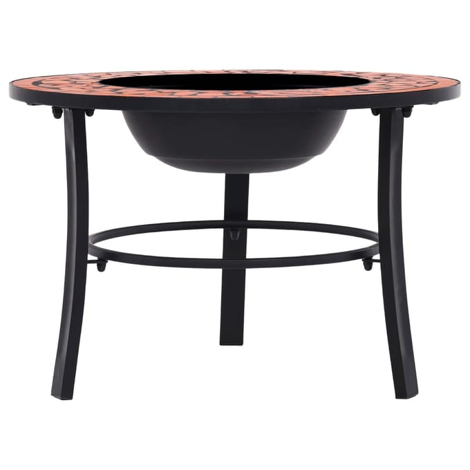 vidaXL - Vuurschaal - mozaïek - 68 - cm - keramiek - terracottakleurig