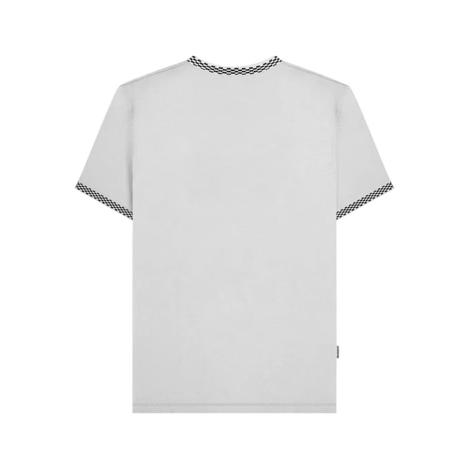 Lambretta Heren Tweekleurig Ringer T-shirt (Wit)