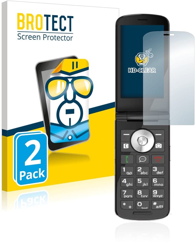 BROTECT - Screenprotector voor Emporia TOUCHsmart.2 - Folie Beschermfolie transparant 2 Stuks