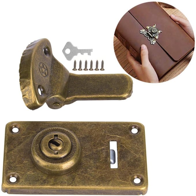 2 stuks Houten Kist Overvalgesp Antiek Beslag Sluiting Fitting Meubelaccessoires