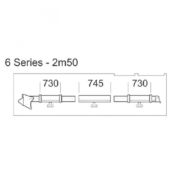 Thule clamping profile 6 series 2,50 LH