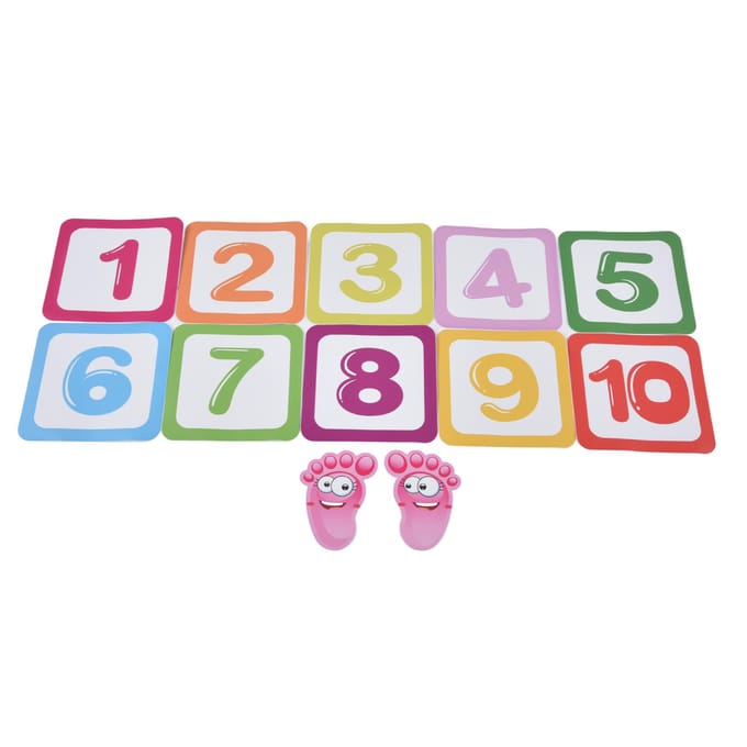 Spelvloersticker Klassiek Nummer Milieubescherming PVC Waterdicht Nummer Spelsticker pink