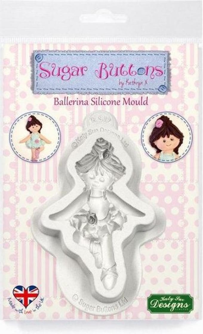 Katy Sue - Ballerina siliconen mal  Sugar Buttons