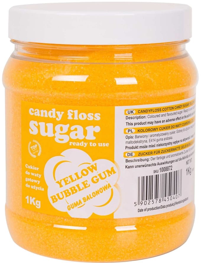 GSG24 Serie - Gele Katoensuiker - Bubblegum Smaak - 1kg